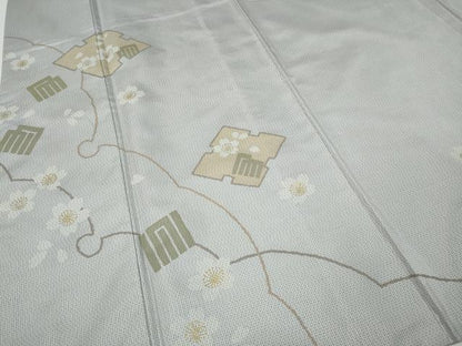 平和屋着物●訪問着　本場染大島紬　源氏香舞桜文　金彩　正絹　逸品　CABH2515ut