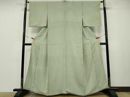 平和屋着物●上質なお召　縞　正絹　逸品　CABH2518ut