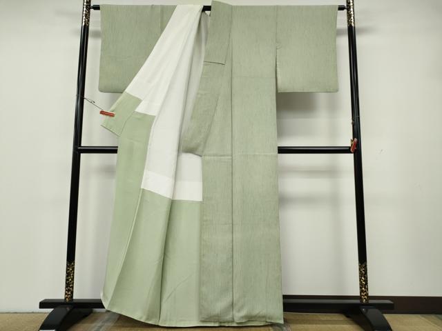 平和屋着物●上質なお召　縞　正絹　逸品　CABH2518ut