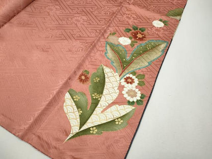 平和屋着物●豪華振袖　駒刺繍　舞花文　金彩　正絹　逸品　CABH2519ut