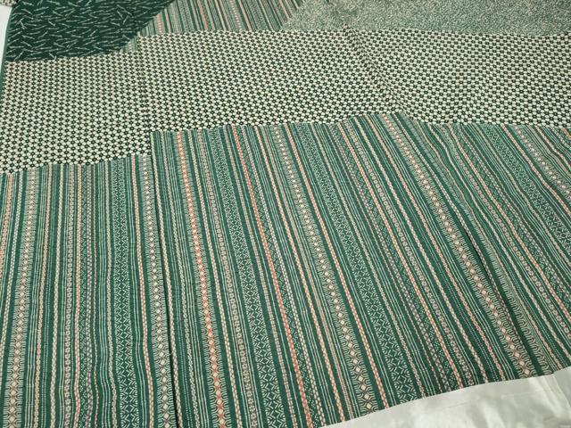 平和屋着物●訪問着　型染め　切嵌こぼれ松葉吉祥文　仮絵羽　正絹　逸品　未使用　CABH2525ut