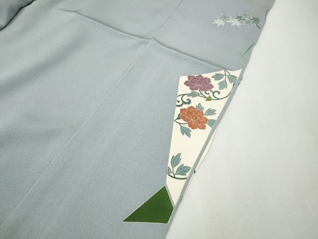 平和屋着物●訪問着　作家物　童子遊び　草花文　金彩　仮絵羽　正絹　逸品　未使用　CABH2527ut