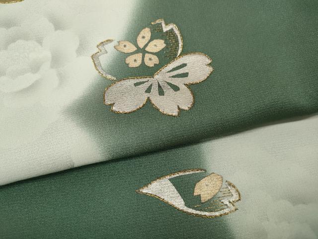 平和屋着物●豪華振袖　刺繍　舞花文　金銀彩　仮絵羽　逸品　未使用　CABH2534ut