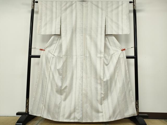 平和屋着物●本場大島紬　白大島　9マルキ　吉祥間道　正絹　逸品　CABH2535ut