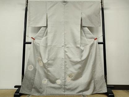 平和屋着物●訪問着　雪輪草木文　金糸　正絹　逸品　未使用　CABH2537ut