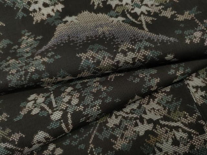 平和屋着物●本場大島紬　9マルキ　遠山草木文　正絹　逸品　CABH2539ut