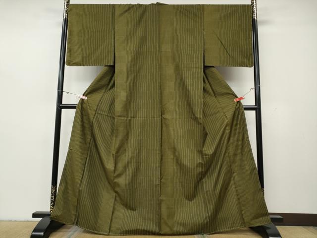 平和屋着物●本場大島紬　9マルキ　変わり縞　やまと誂製　正絹　逸品　CABH2544ut
