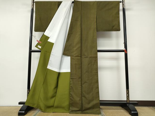 平和屋着物●本場大島紬　9マルキ　変わり縞　やまと誂製　正絹　逸品　CABH2544ut