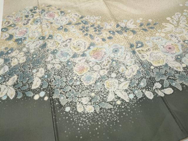 平和屋着物●訪問着　本場染大島紬　辻が花　正絹　逸品　CABH2546ut
