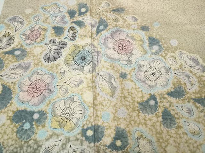 平和屋着物●訪問着　本場染大島紬　辻が花　正絹　逸品　CABH2546ut