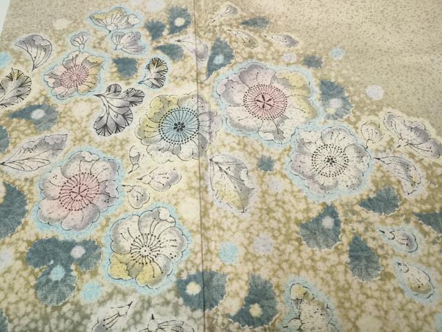 平和屋着物●訪問着　本場染大島紬　辻が花　正絹　逸品　CABH2546ut
