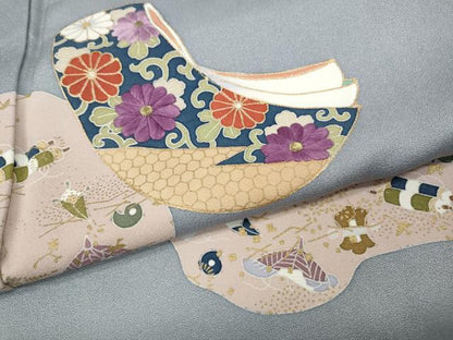 平和屋着物●西陣　京の名門　じゅらく謹製　帝王紫　訪問着　刺繍　道長誰が袖花文　金彩　正絹　逸品　CABH2553ut