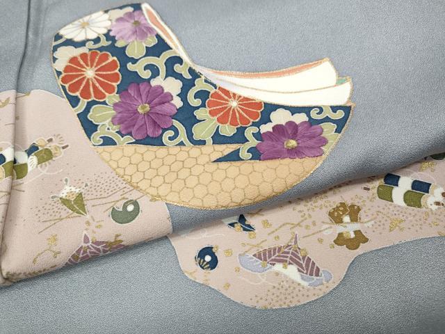 平和屋着物●西陣　京の名門　じゅらく謹製　帝王紫　訪問着　刺繍　道長誰が袖花文　金彩　正絹　逸品　CABH2553ut
