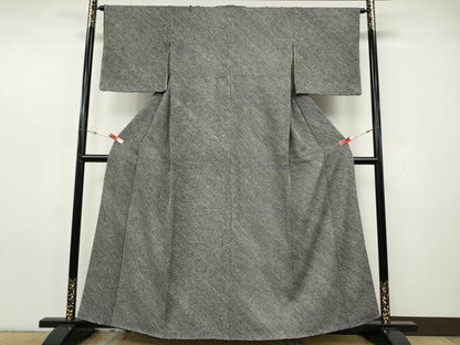 平和屋着物●大変加工の良い総絞り小紋　黒地　鈴乃屋扱い　正絹　逸品　CABH2555ut