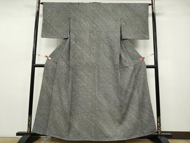 平和屋着物●大変加工の良い総絞り小紋　黒地　鈴乃屋扱い　正絹　逸品　CABH2555ut