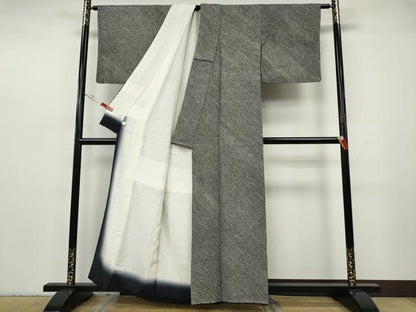 平和屋着物●大変加工の良い総絞り小紋　黒地　鈴乃屋扱い　正絹　逸品　CABH2555ut