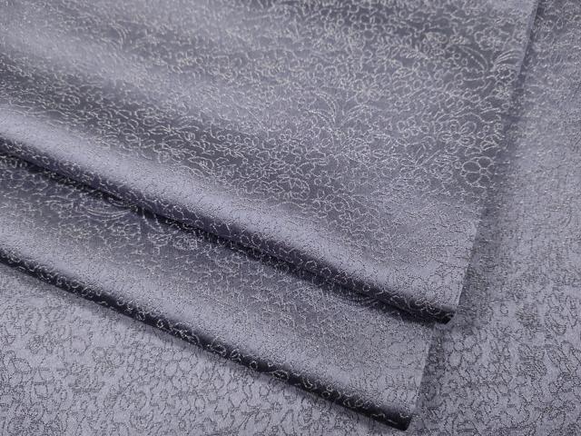 平和屋着物●上質な色無地　草花地紋　紫苑色　金通し地　正絹　逸品　CABH2556ut