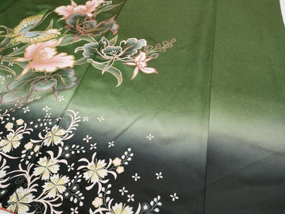 平和屋着物●豪華振袖　花蝶文　暈し染め　金彩　正絹　逸品　CABH2558ut