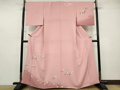 平和屋着物●訪問着　友禅　作家物　舞花文　暈し染め　三越扱い　正絹　逸品　CABH2559ut