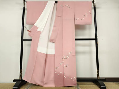 平和屋着物●訪問着　友禅　作家物　舞花文　暈し染め　三越扱い　正絹　逸品　CABH2559ut