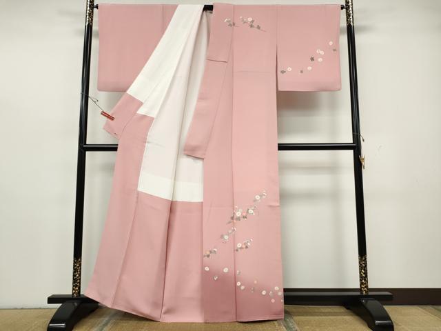 平和屋着物●訪問着　友禅　作家物　舞花文　暈し染め　三越扱い　正絹　逸品　CABH2559ut