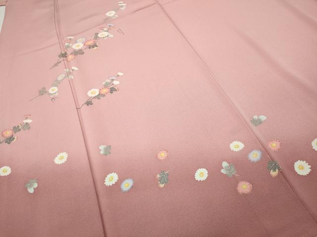 平和屋着物●訪問着　友禅　作家物　舞花文　暈し染め　三越扱い　正絹　逸品　CABH2559ut