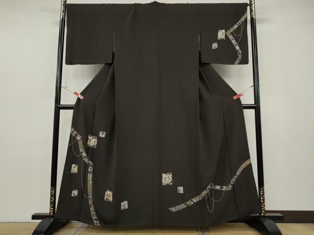 平和屋着物●訪問着　壁画文様　金彩　正絹　逸品　CABH2564ut