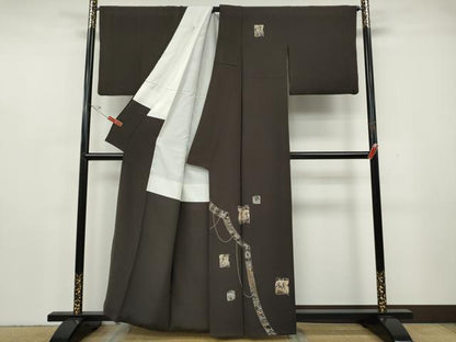 平和屋着物●訪問着　壁画文様　金彩　正絹　逸品　CABH2564ut