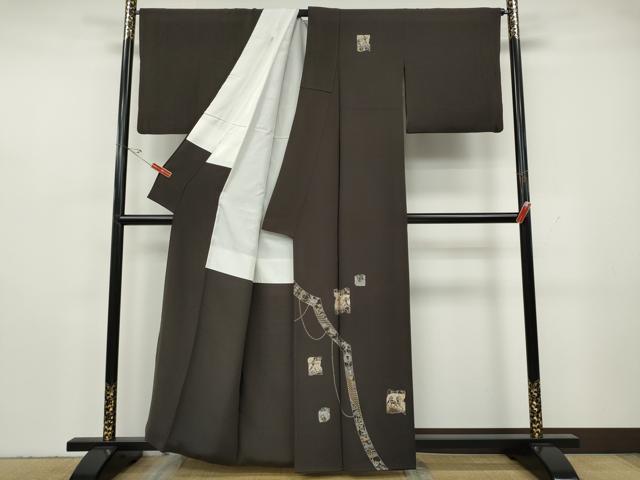 平和屋着物●訪問着　壁画文様　金彩　正絹　逸品　CABH2564ut