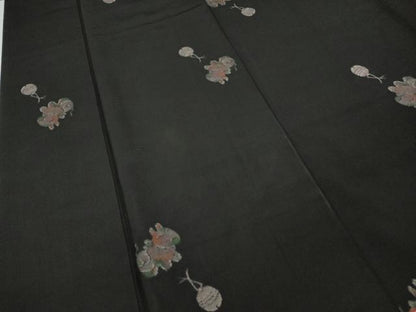 平和屋着物●上質な紬　狛犬　鈴　正絹　逸品　CABH2566ut