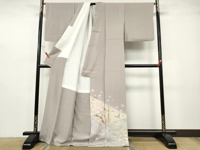 平和屋着物●豪華色留袖　駒刺繍　切嵌花鳥文　金彩　正絹　逸品　CABH2569ut