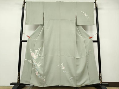 平和屋着物●本加賀友禅作家　南克治　訪問着　枝花文　さが美扱い　正絹　逸品　CABH2570ut