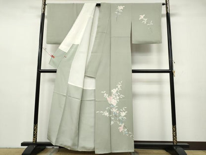平和屋着物●本加賀友禅作家　南克治　訪問着　枝花文　さが美扱い　正絹　逸品　CABH2570ut