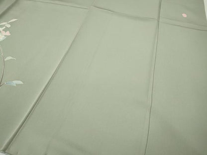 平和屋着物●本加賀友禅作家　南克治　訪問着　枝花文　さが美扱い　正絹　逸品　CABH2570ut