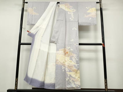 平和屋着物●創業460年・千總　訪問着　駒刺繍　絞り　松皮菱花文　金彩　正絹　逸品　CABH2571ut