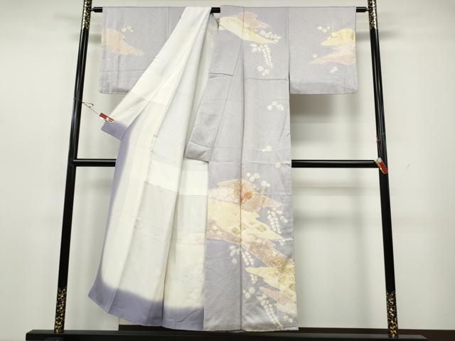 平和屋着物●創業460年・千總　訪問着　駒刺繍　絞り　松皮菱花文　金彩　正絹　逸品　CABH2571ut