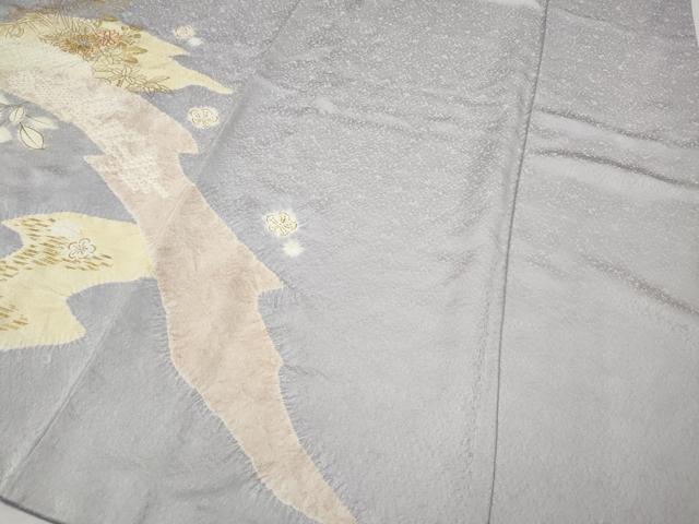 平和屋着物●創業460年・千總　訪問着　駒刺繍　絞り　松皮菱花文　金彩　正絹　逸品　CABH2571ut