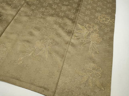 平和屋着物●訪問着　駒刺繍　枝花文　正絹　逸品　CABH2572ut