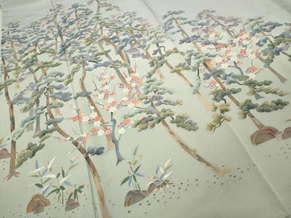 平和屋着物●本加賀友禅作家　宮本則子　色留袖　松梅文　暈し染め　正絹　逸品　CABH2574ut