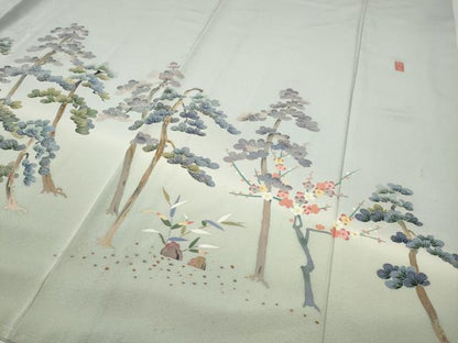 平和屋着物●本加賀友禅作家　宮本則子　色留袖　松梅文　暈し染め　正絹　逸品　CABH2574ut