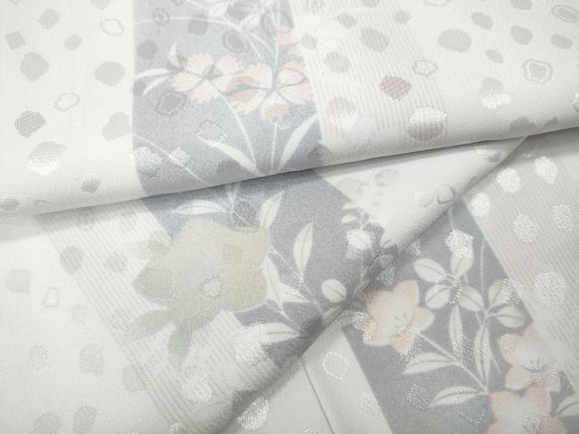 平和屋着物●長襦袢　無双仕立て　草花間道　洗える着物　CABH2579ut