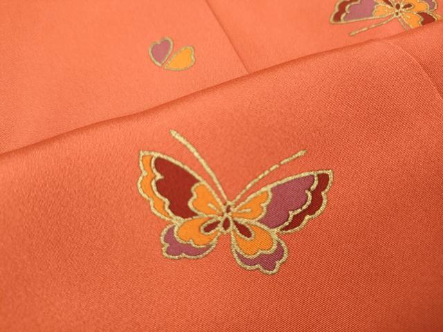 平和屋着物●長襦袢　袷　舞蝶文　金彩　正絹　逸品　CABH2580ut