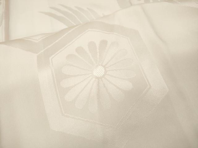 平和屋着物●振袖用長襦袢　無双仕立て　飛鶴亀甲花地紋　暈し染め　半衿刺繍　正絹　逸品　CABH2583ut