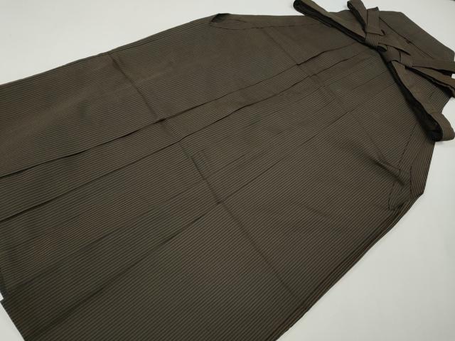平和屋着物●男性　馬乗り袴　縞　正絹　逸品　CABH2587ut