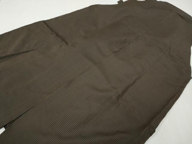 平和屋着物●男性　馬乗り袴　縞　正絹　逸品　CABH2587ut