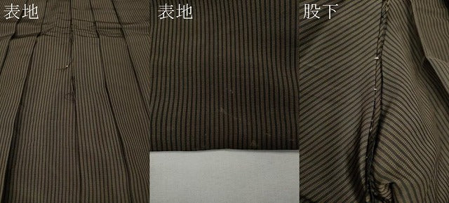 平和屋着物●男性　馬乗り袴　縞　正絹　逸品　CABH2590ut