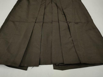 平和屋着物●男性　馬乗り袴　縞　正絹　逸品　CABH2590ut
