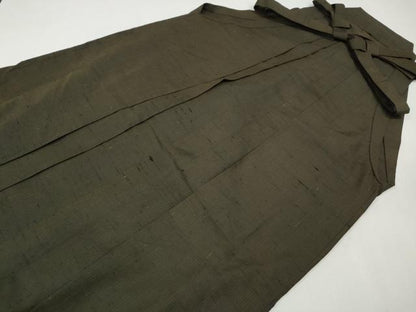 平和屋着物●男性　馬乗り袴　紬地　霞文　正絹　逸品　CABH2593ut