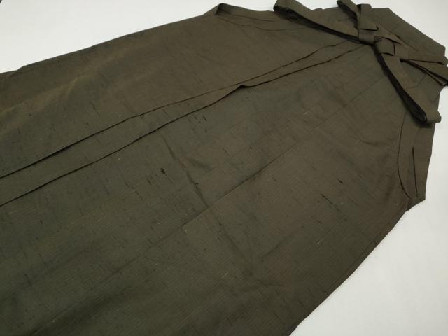 平和屋着物●男性　馬乗り袴　紬地　霞文　正絹　逸品　CABH2593ut