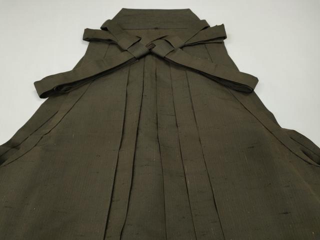 平和屋着物●男性　馬乗り袴　紬地　霞文　正絹　逸品　CABH2593ut